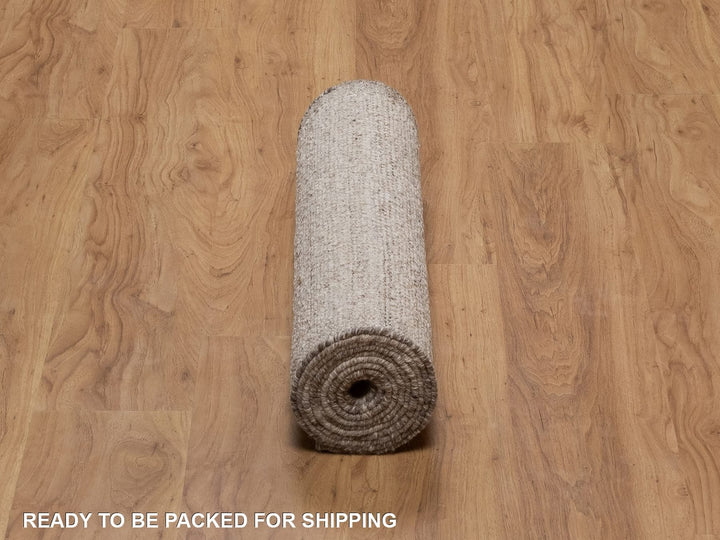 2'6" x 10'0" New Hand Knotted Brown Wool Runner Oriental Rug - MOA10292282