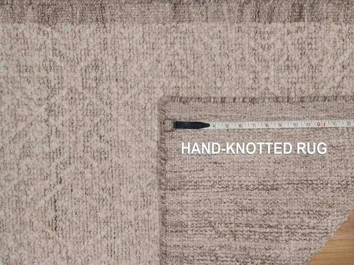 2'6" x 10'0" New Hand Knotted Brown Wool Runner Oriental Rug - MOA10292282