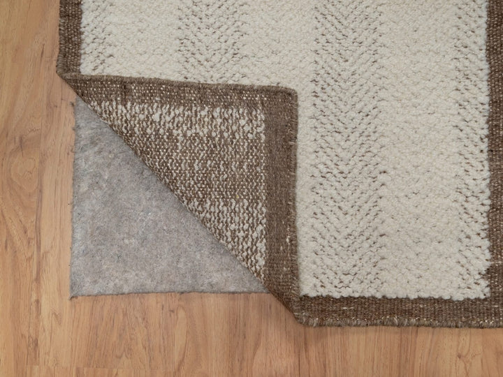 2'1" x 3'0" New Hand Knotted Ivory Wool Rectangle Oriental Rug - MOA10292286