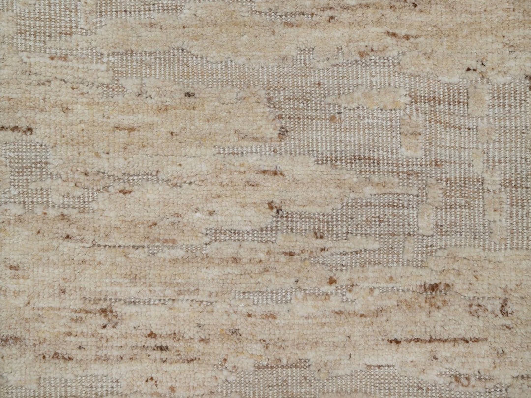 2'6" x 8'1" New Hand Knotted Ivory Wool Runner Oriental Rug - MOA10292288