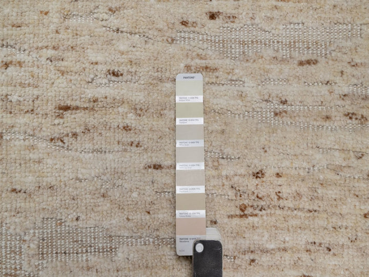 2'5" x 8'1" New Hand Knotted Ivory Wool Runner Oriental Rug - MOA10292289