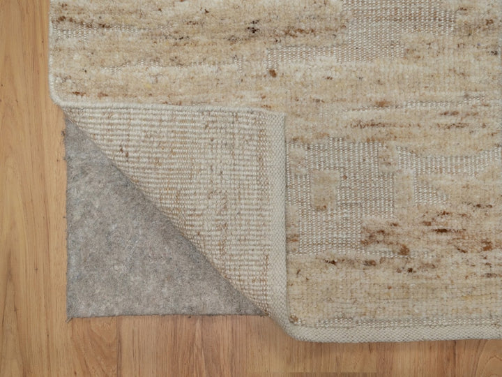 2'2" x 3'0" New Hand Knotted Ivory Wool Rectangle Oriental Rug - MOA10292290