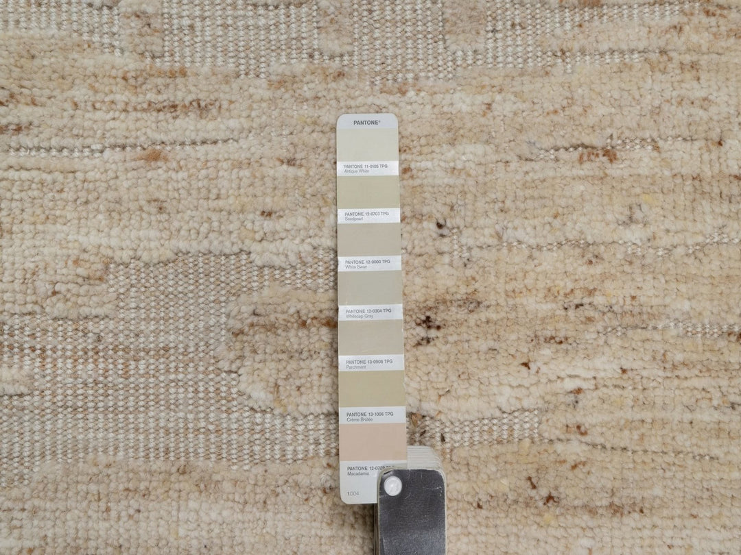 2'2" x 3'4" New Hand Knotted Ivory Wool Rectangle Oriental Rug - MOA10292291