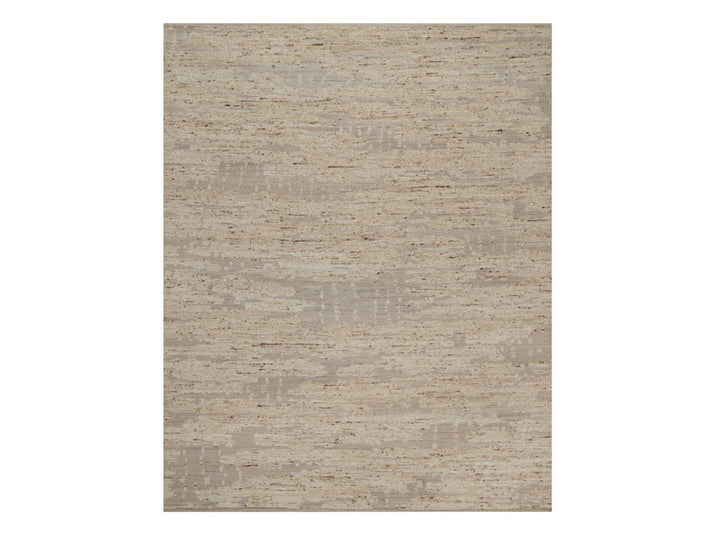 8'1" x 10'2" New Hand Knotted Ivory Wool Rectangle Oriental Rug - MOA10292293