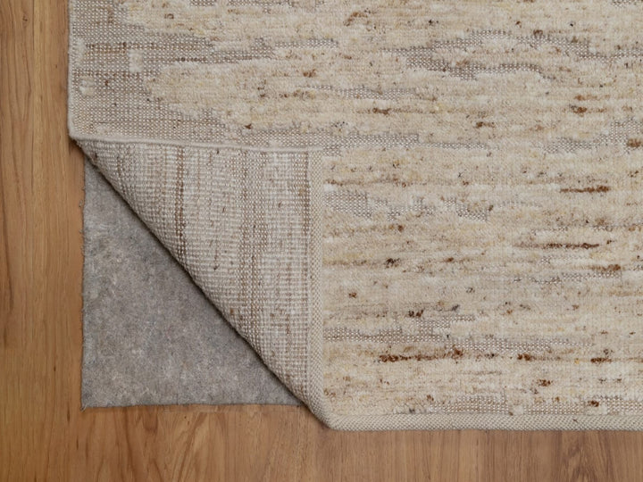 8'1" x 10'2" New Hand Knotted Ivory Wool Rectangle Oriental Rug - MOA10292293