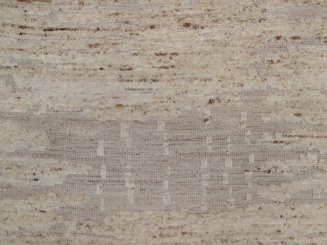 8'1" x 10'2" New Hand Knotted Ivory Wool Rectangle Oriental Rug - MOA10292293