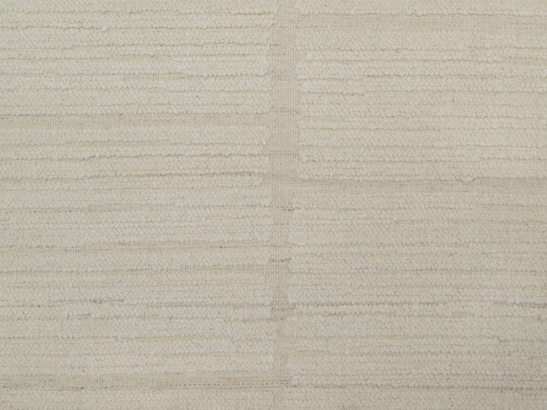 8'0" x 8'0" New Hand Knotted Ivory Wool Round Oriental Rug - MOA10292295