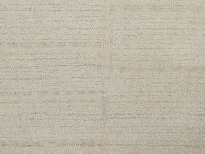 8'0" x 8'0" New Hand Knotted Ivory Wool Round Oriental Rug - MOA10292295