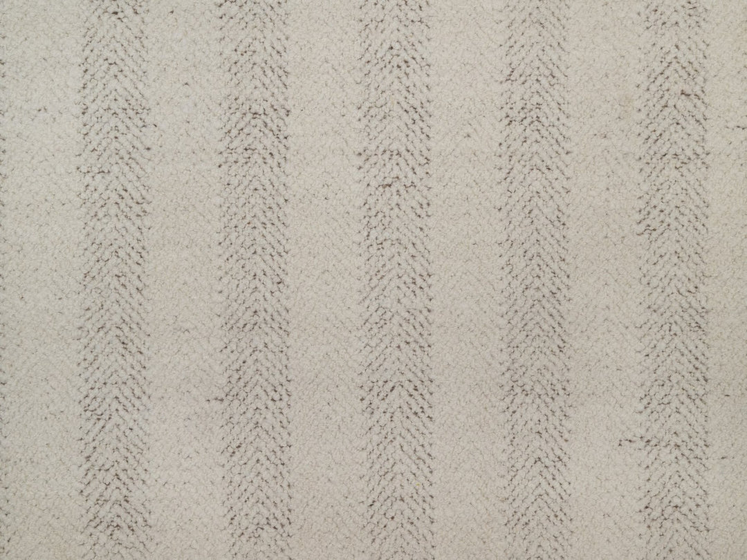 7'9" x 7'9" New Hand Knotted Ivory Wool Round Oriental Rug - MOA10292298