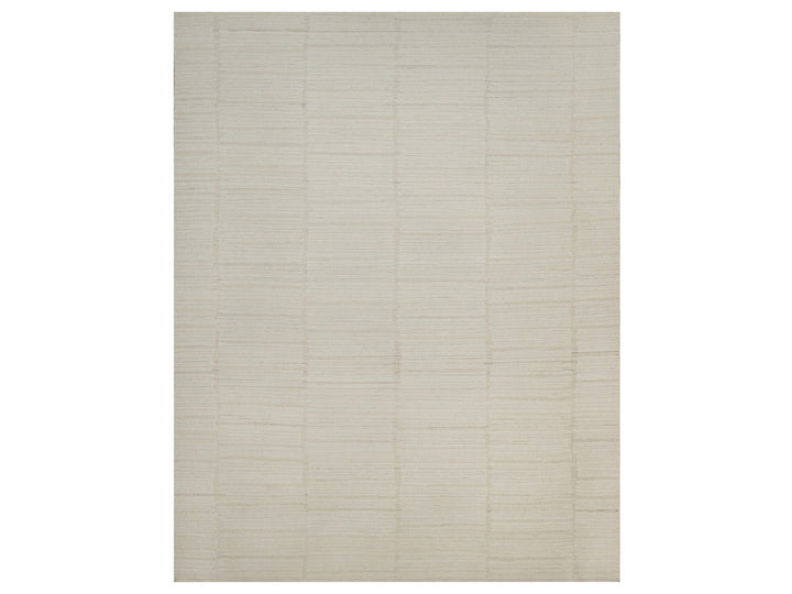 11'11" x 15'2" New Hand Knotted Ivory Wool Rectangle Oriental Rug - MOA10292299