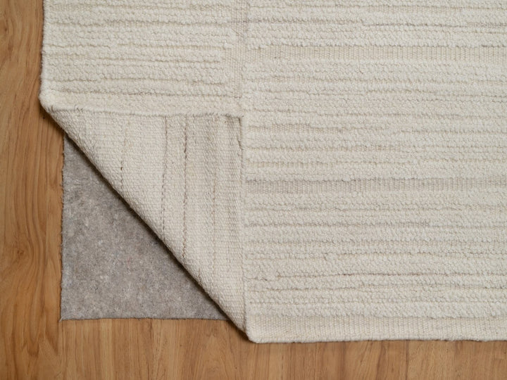 11'11" x 15'2" New Hand Knotted Ivory Wool Rectangle Oriental Rug - MOA10292299