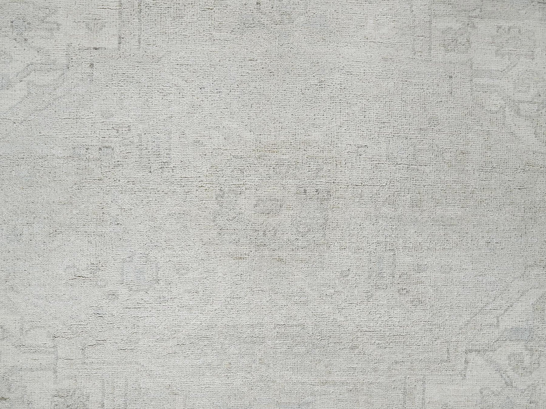 8'11" x 11'10" New Hand Knotted Ivory Wool Rectangle Oriental Rug - MOA102922