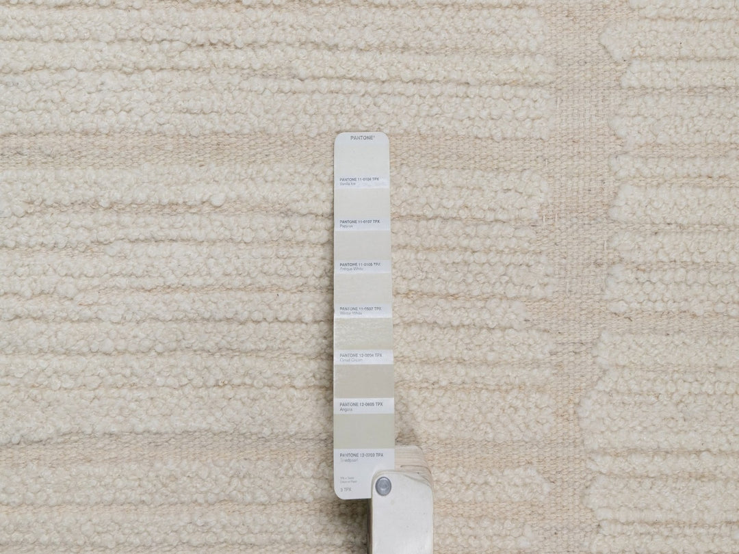 10'0" x 14'2" New Hand Knotted Ivory Wool Rectangle Oriental Rug - MOA10292300