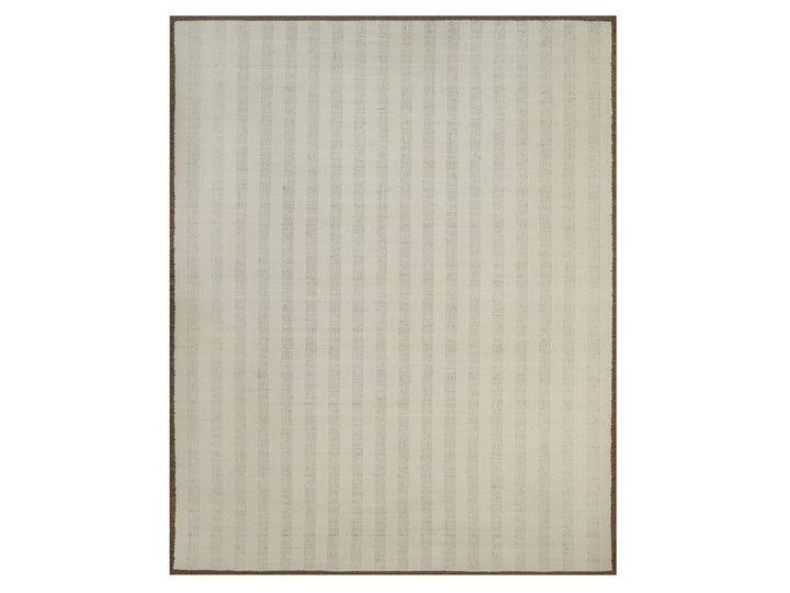 12'0" x 14'11" New Hand Knotted Ivory Wool Rectangle Oriental Rug - MOA10292301