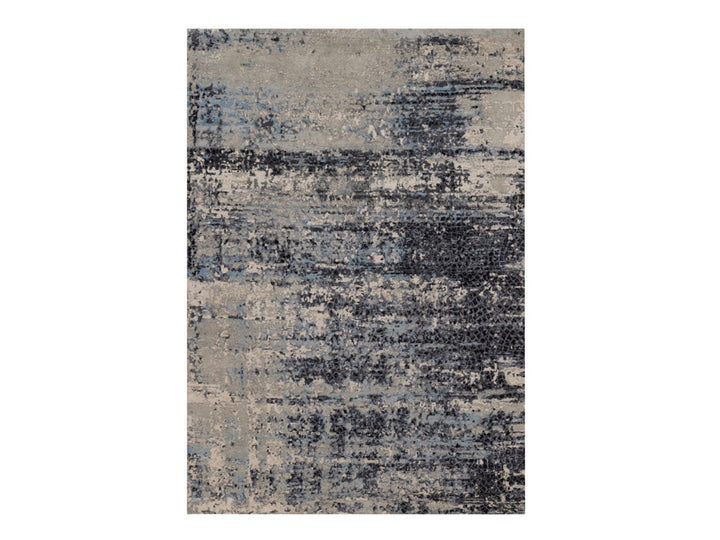 5'0" x 7'1" New Hand Knotted Grey Wool & Silk Rectangle Oriental Rug - MOA10292303