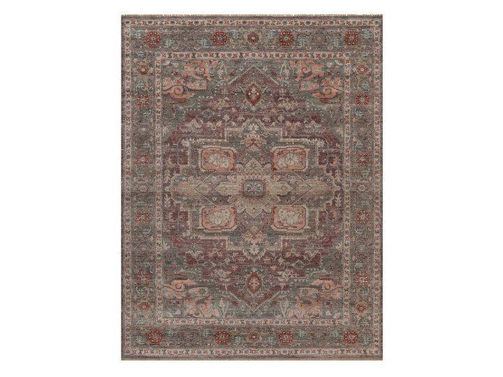 8'11" x 11'8" New Hand Knotted Red Wool Rectangle Oriental Rug - MOA10292307