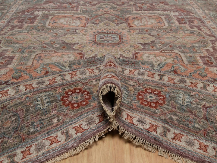 8'11" x 11'8" New Hand Knotted Red Wool Rectangle Oriental Rug - MOA10292307