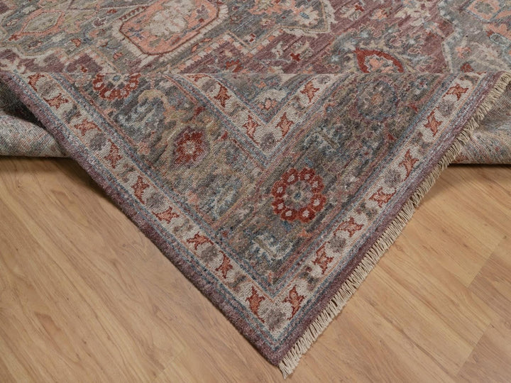 8'11" x 11'8" New Hand Knotted Red Wool Rectangle Oriental Rug - MOA10292307