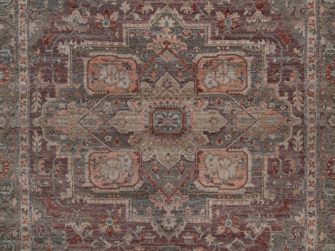 8'11" x 11'8" New Hand Knotted Red Wool Rectangle Oriental Rug - MOA10292307