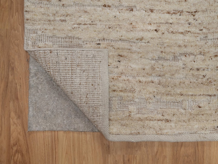 2'8" x 12'1" New Hand Knotted Ivory Wool Runner Oriental Rug - MOA10292309