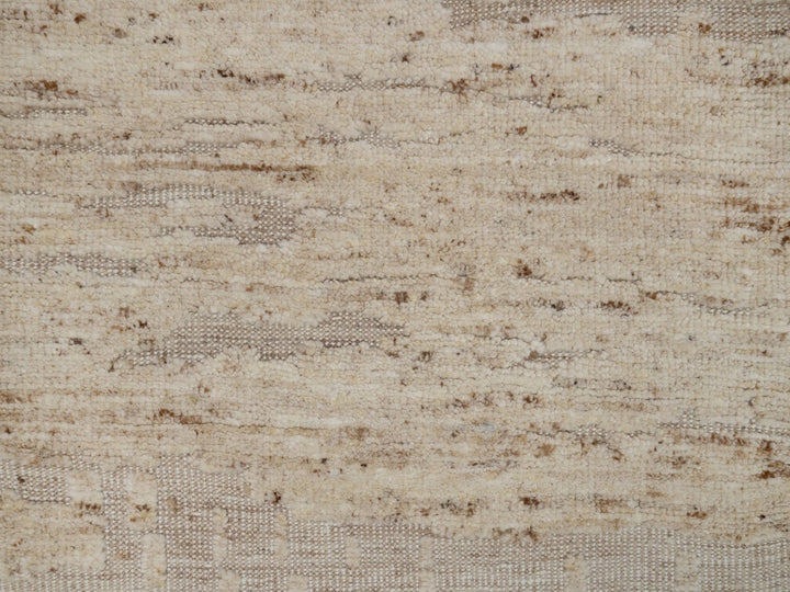 2'8" x 12'1" New Hand Knotted Ivory Wool Runner Oriental Rug - MOA10292309