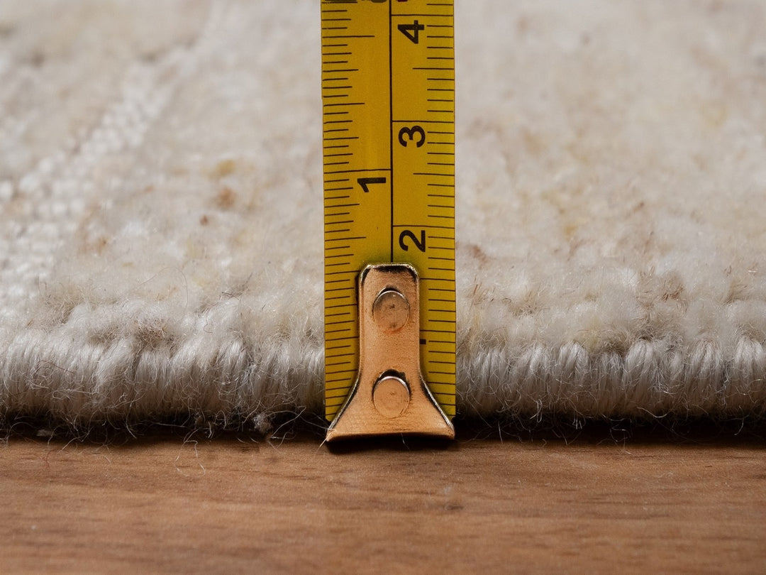 2'8" x 12'1" New Hand Knotted Ivory Wool Runner Oriental Rug - MOA10292309