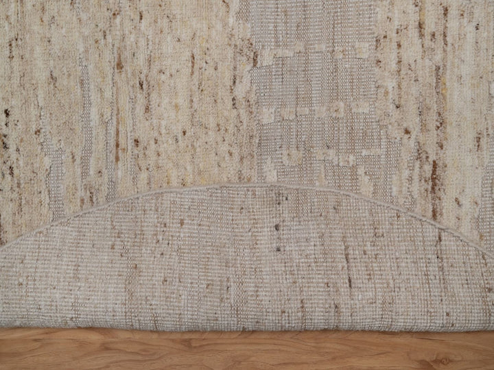 6'0" x 6'0" New Hand Knotted Ivory Wool Round Oriental Rug - MOA10292310