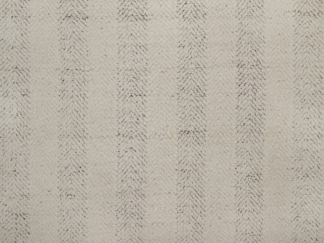 5'11" x 5'11" New Hand Knotted Ivory Wool Round Oriental Rug - MOA10292311