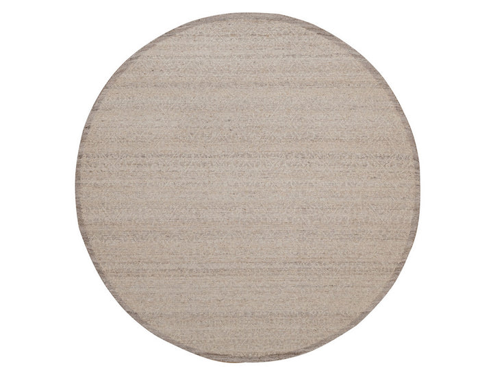 7'11" x 7'11" New Hand Knotted Brown Wool Round Oriental Rug - MOA10292313