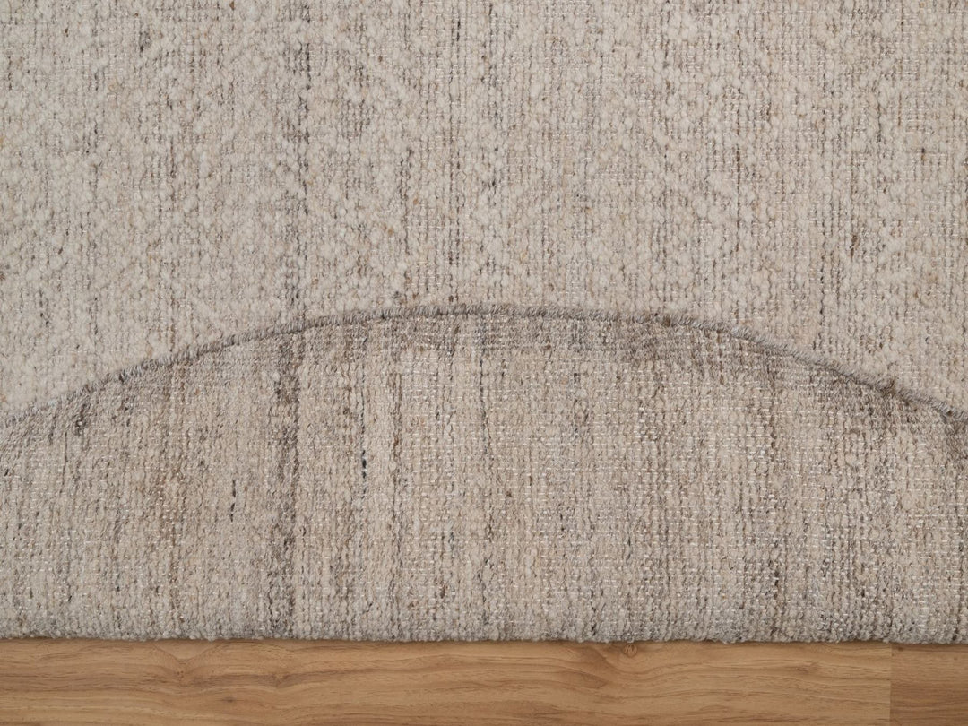 7'11" x 7'11" New Hand Knotted Brown Wool Round Oriental Rug - MOA10292313