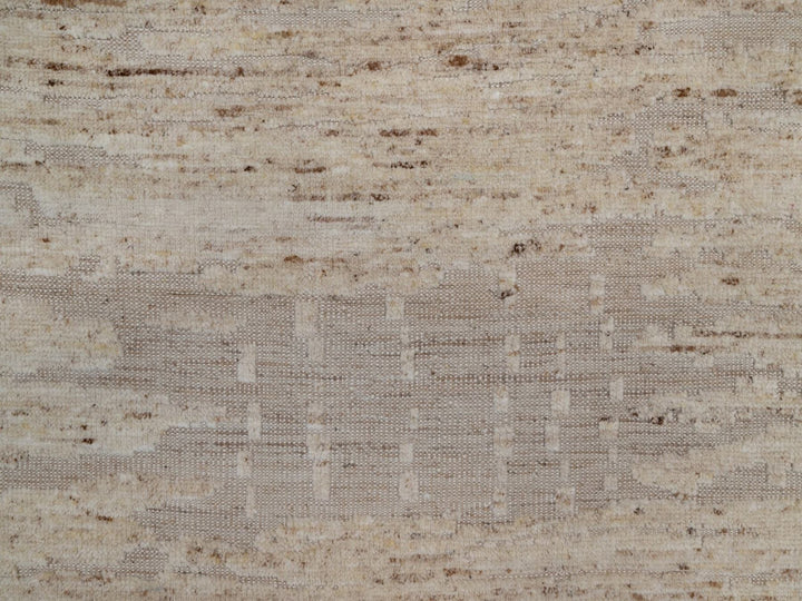 8'0" x 10'0" New Hand Knotted Ivory Wool Rectangle Oriental Rug - MOA10292316