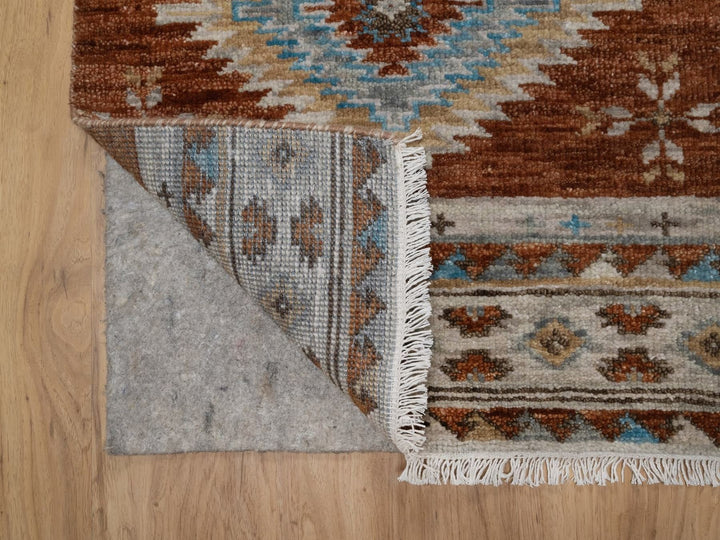 2'0" x 3'11" New Hand Knotted Brown Wool Rectangle Oriental Rug - MOA10292319