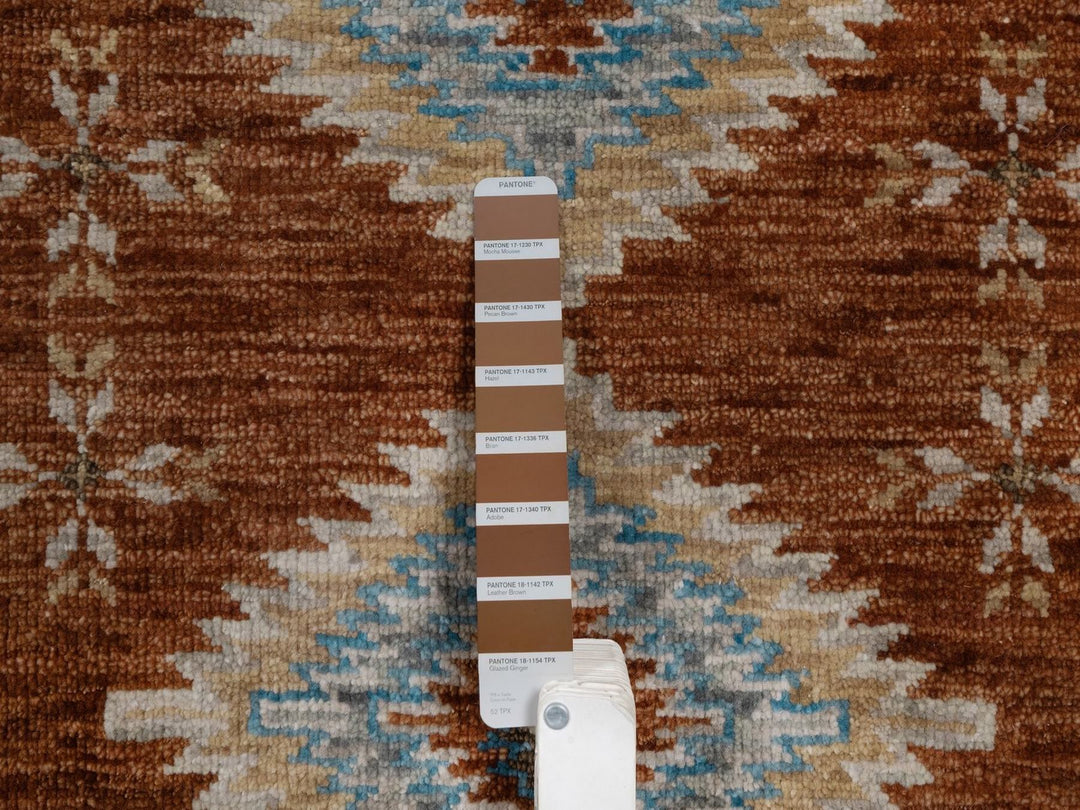 2'0" x 3'11" New Hand Knotted Brown Wool Rectangle Oriental Rug - MOA10292319