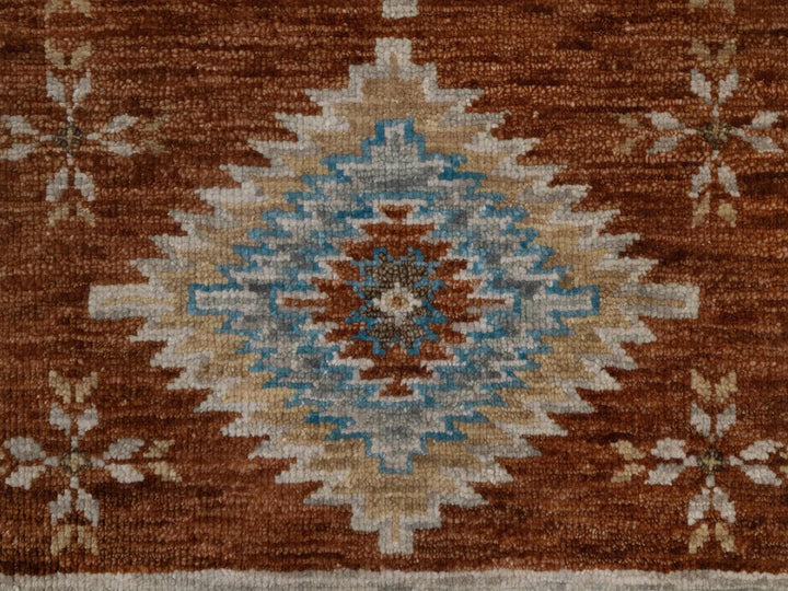 2'0" x 3'11" New Hand Knotted Brown Wool Rectangle Oriental Rug - MOA10292319