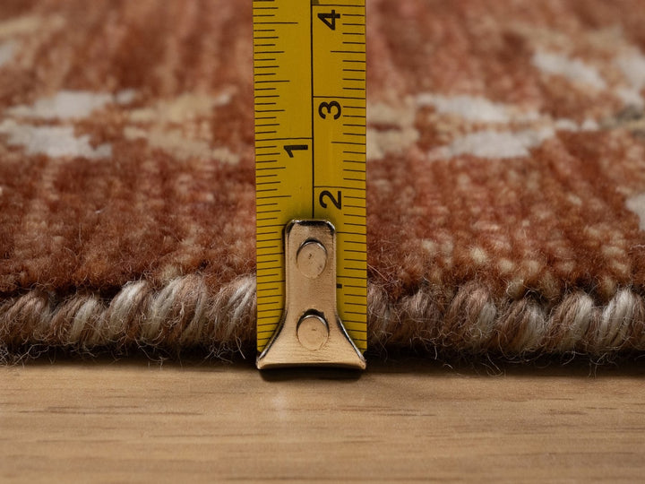 2'0" x 3'11" New Hand Knotted Brown Wool Rectangle Oriental Rug - MOA10292319