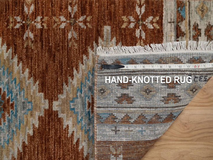 2'0" x 3'11" New Hand Knotted Brown Wool Rectangle Oriental Rug - MOA10292319