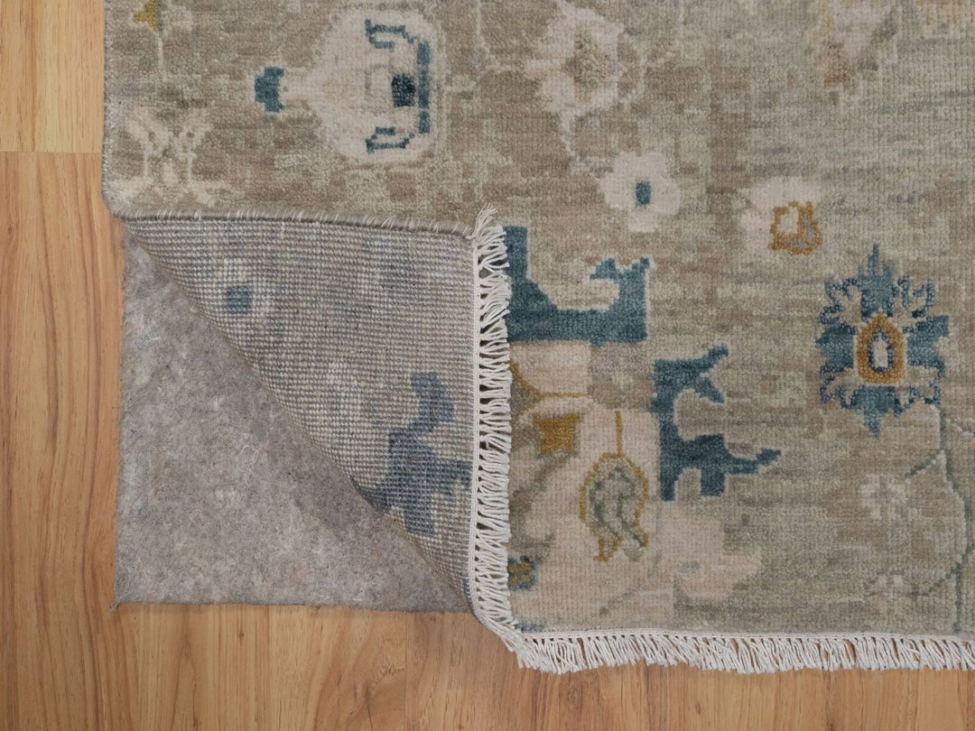 2'0" x 3'0" New Hand Knotted Grey Wool Rectangle Oriental Rug - MOA10292320