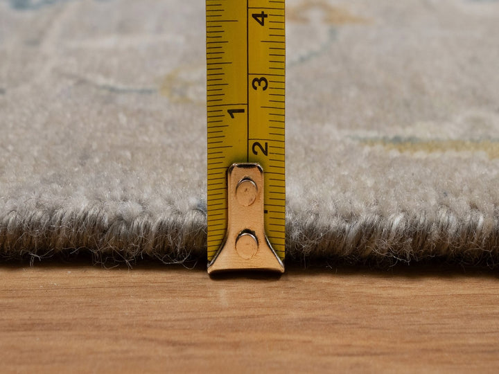 2'0" x 3'0" New Hand Knotted Grey Wool Rectangle Oriental Rug - MOA10292320