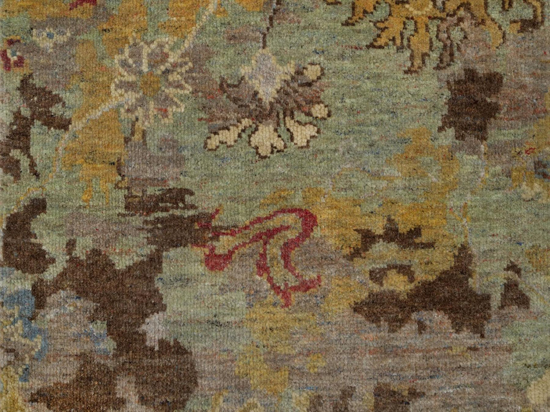 2'0" x 3'0" New Hand Knotted Green Wool Rectangle Oriental Rug - MOA10292321