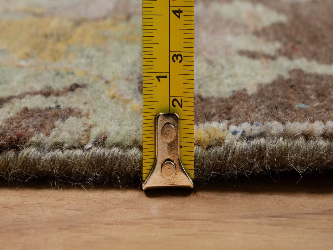 2'0" x 3'0" New Hand Knotted Green Wool Rectangle Oriental Rug - MOA10292321