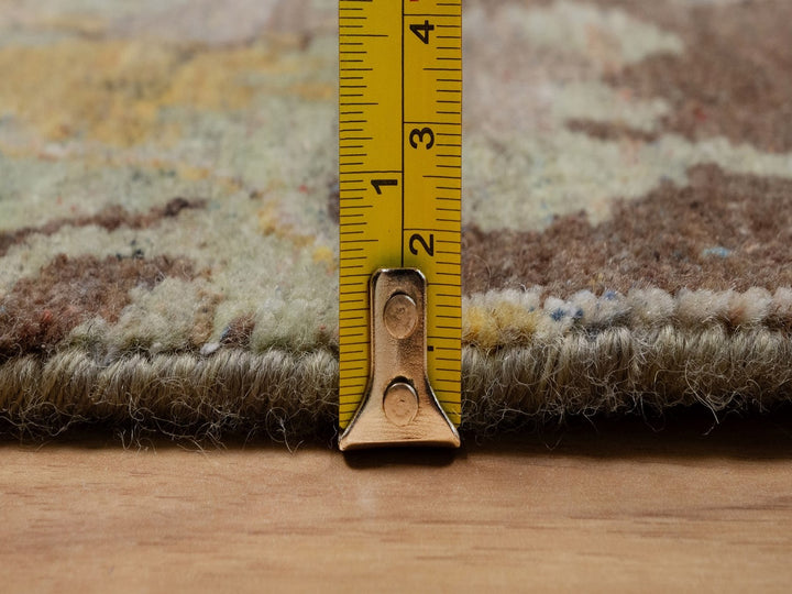 2'0" x 3'0" New Hand Knotted Green Wool Rectangle Oriental Rug - MOA10292321