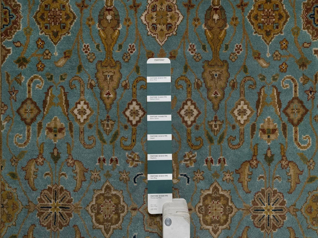 2'11" x 20'3" New Hand Knotted Blue Wool Runner Oriental Rug - MOA10292324