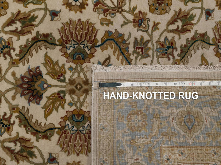 4'0" x 6'3" New Hand Knotted Ivory Wool Rectangle Oriental Rug - MOA10292325