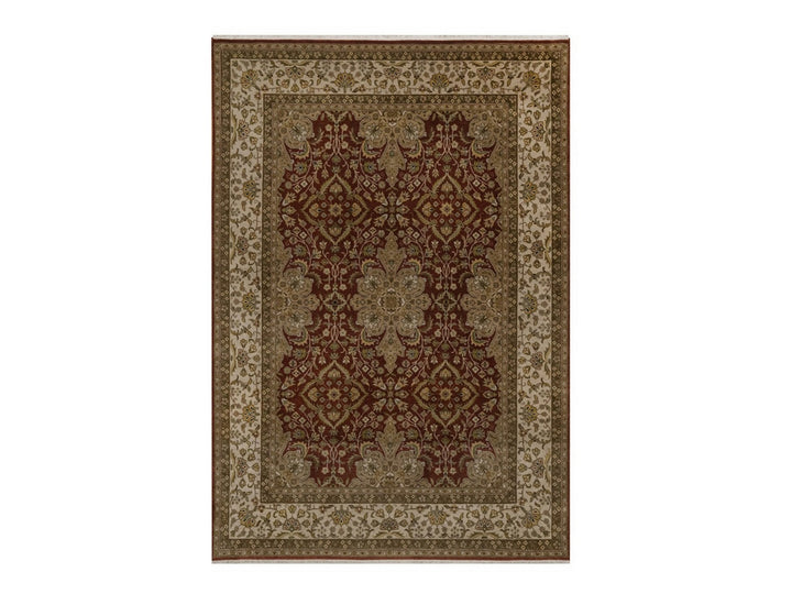 5'0" x 7'2" New Hand Knotted Red Wool Rectangle Oriental Rug - MOA10292326