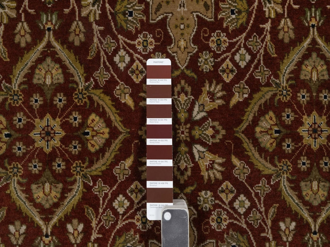 5'0" x 7'2" New Hand Knotted Red Wool Rectangle Oriental Rug - MOA10292326