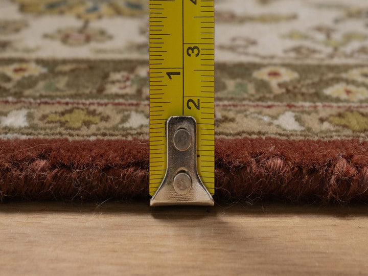 5'0" x 7'2" New Hand Knotted Red Wool Rectangle Oriental Rug - MOA10292326