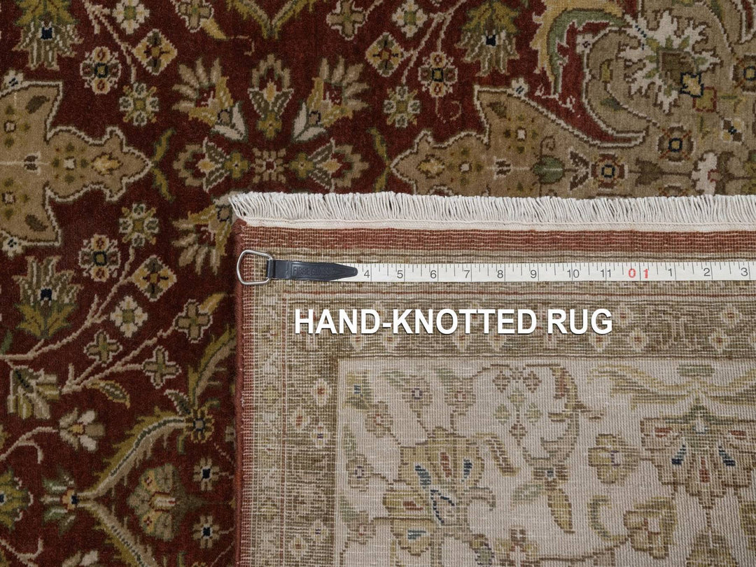 5'0" x 7'2" New Hand Knotted Red Wool Rectangle Oriental Rug - MOA10292326