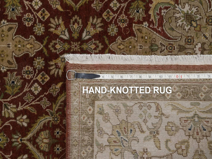 5'0" x 7'2" New Hand Knotted Red Wool Rectangle Oriental Rug - MOA10292326