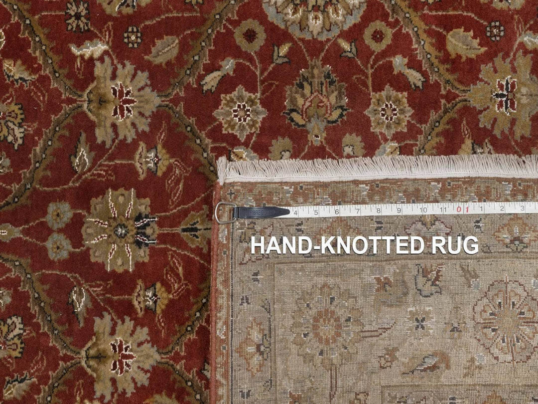 5'6" x 7'9" New Hand Knotted Red Wool & Silk Rectangle Oriental Rug - MOA10292327