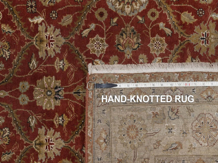5'6" x 7'9" New Hand Knotted Red Wool & Silk Rectangle Oriental Rug - MOA10292327